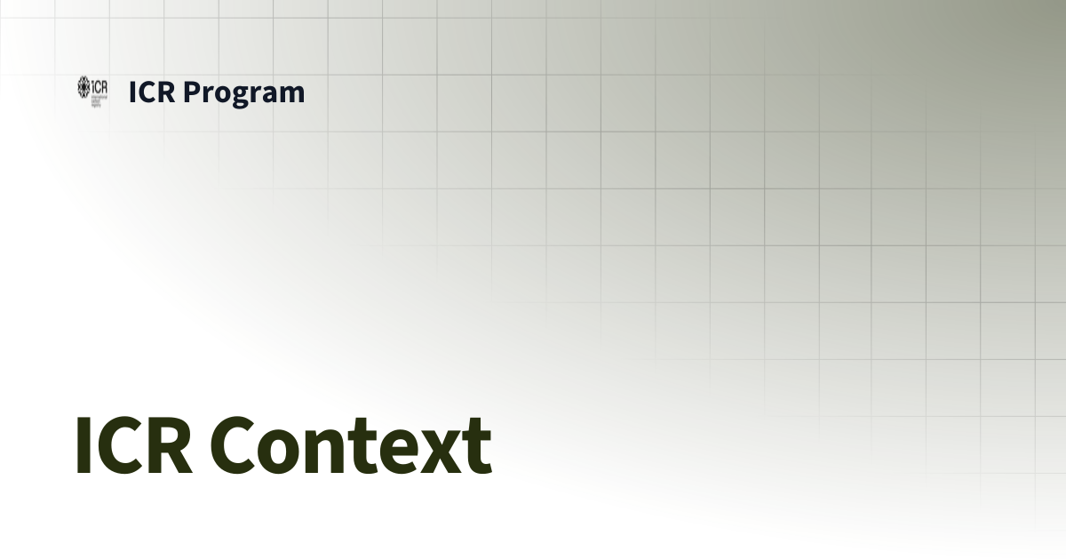 ICR Context | ICR Program