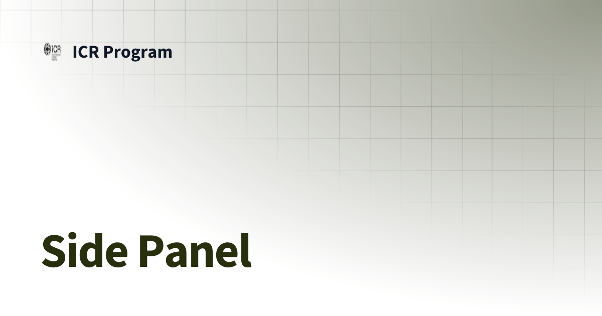 Side Panel | ICR Program